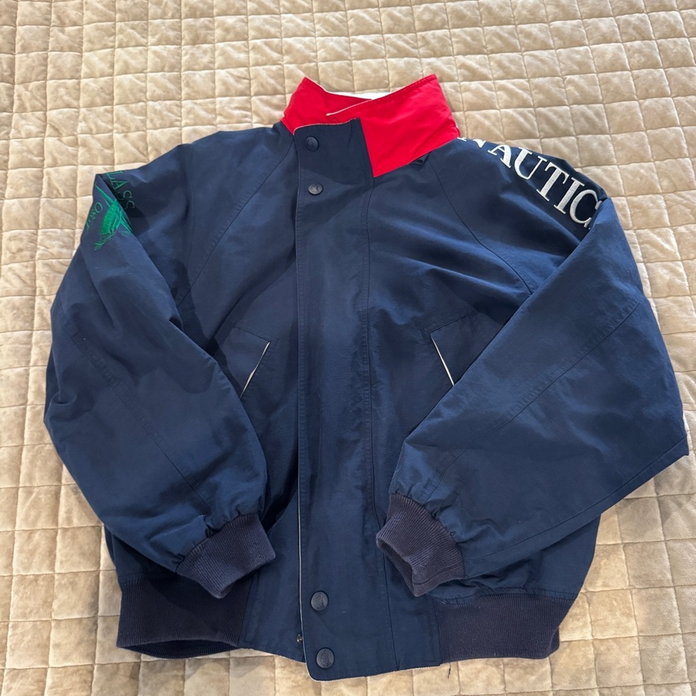 Nautica Blue Jacket with Red Accents
